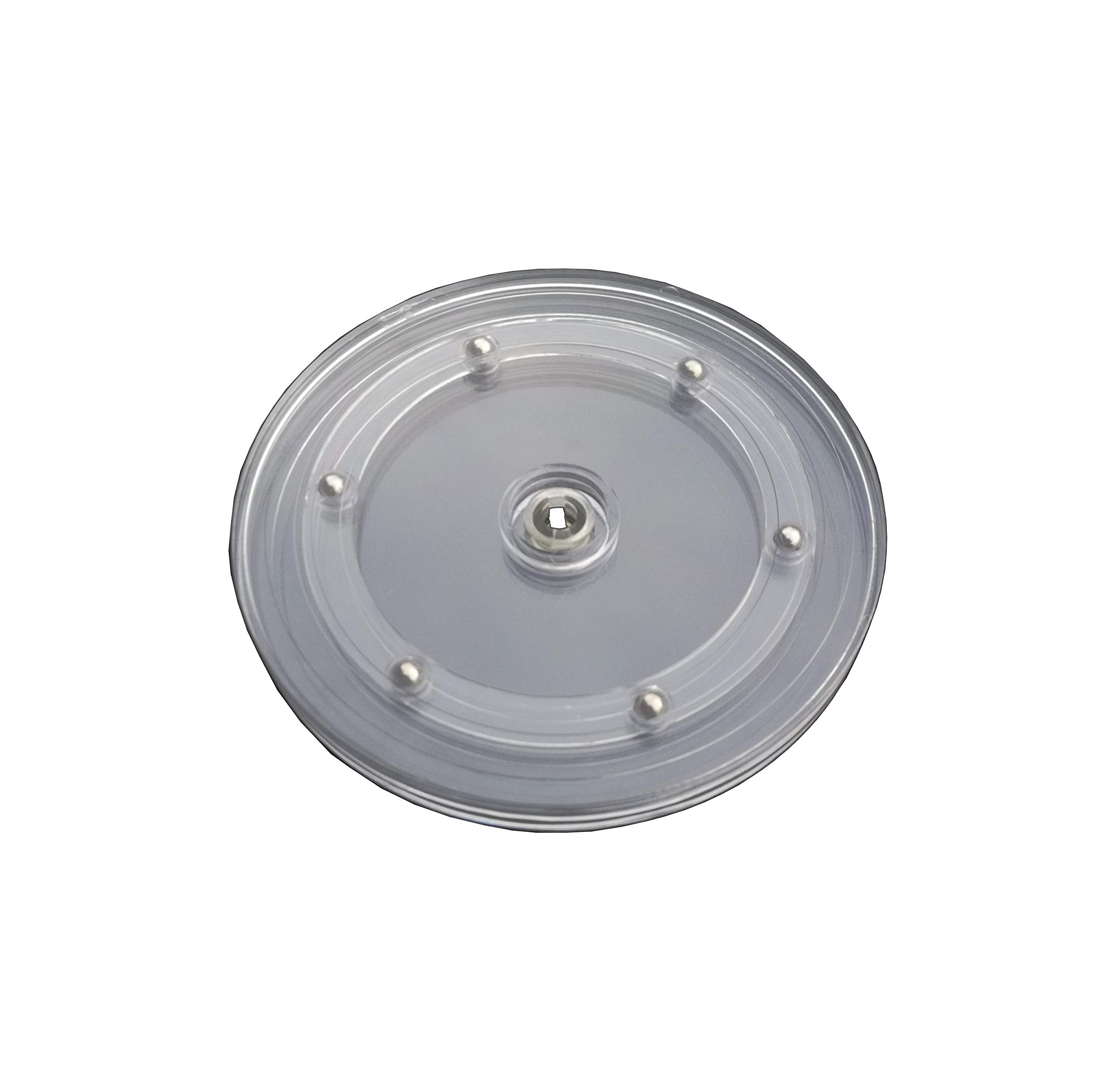 FixtureDisplays® 6 Inch Clear Plastic Spinner - Lazy Susan Turntable Organizer for Spices, Kitchen, Pantry | Perfect for Cake Decorating, Tabletop Display & Cabinet Storage