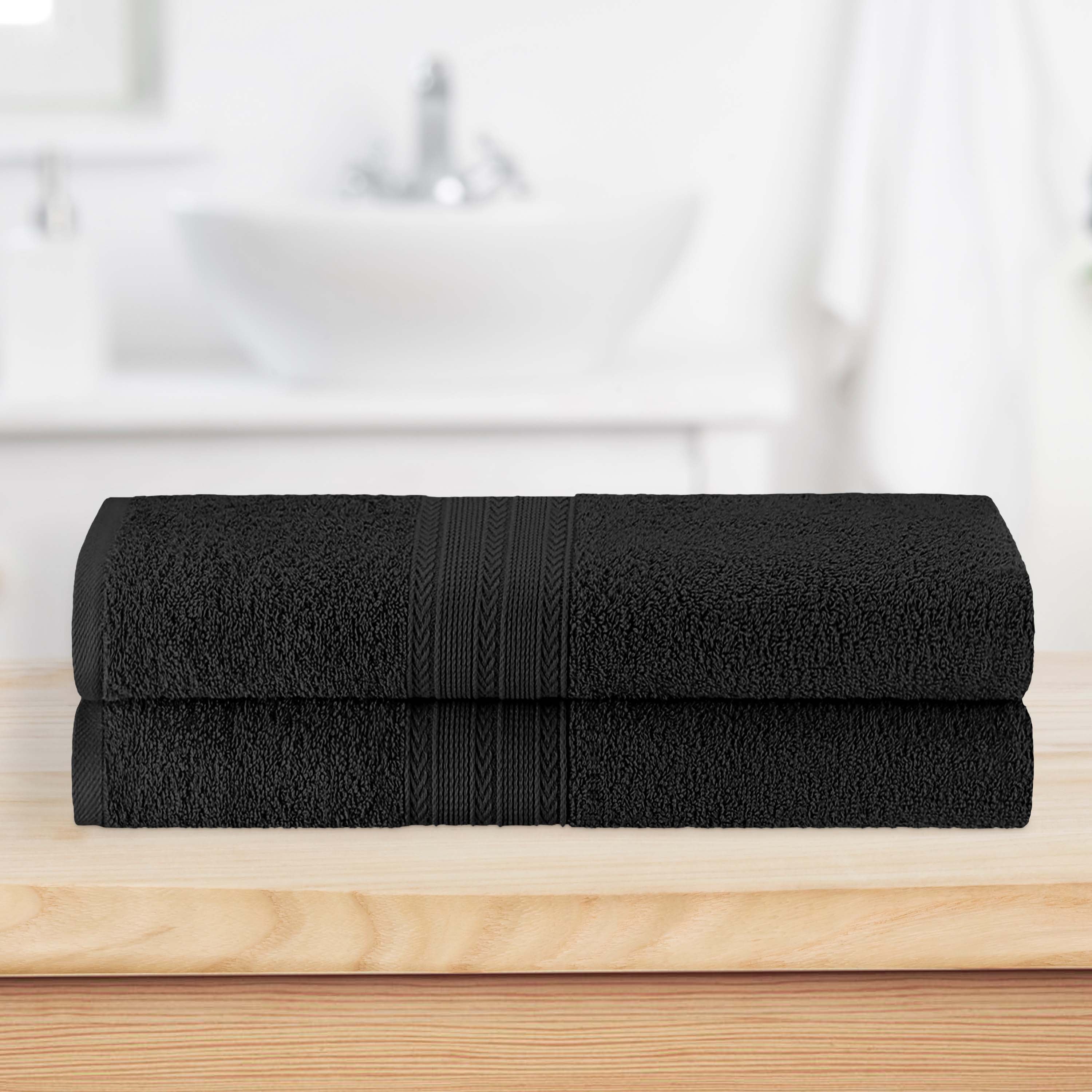 Soft Cotton Eco-Friendly 2-Piece Bath Sheet Towel Set - Ultra Absorbent & Quick Dry for Spa, Beach & Luxury Bathroom