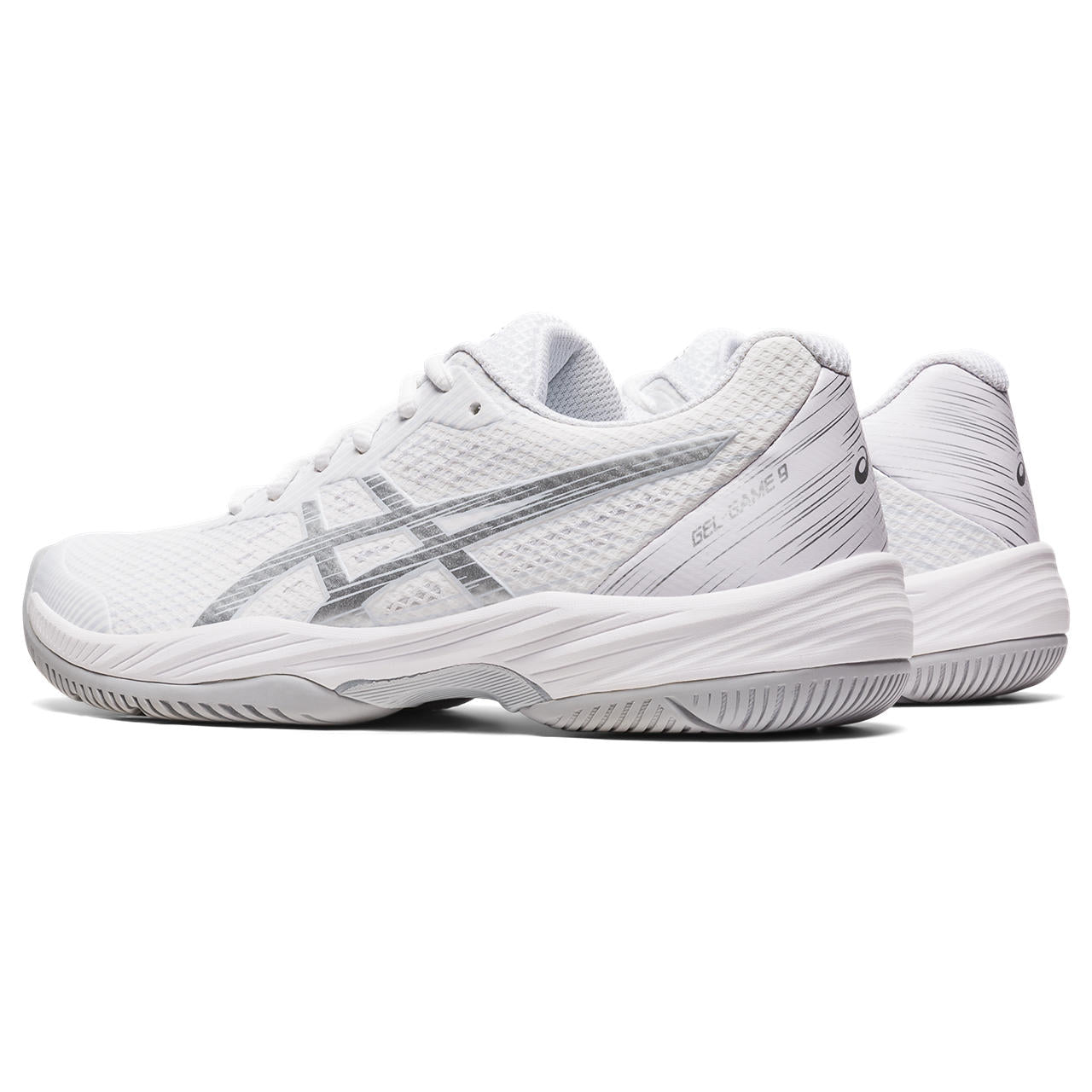 ASICS Gel Game 9 Women's Tennis Shoes - White/Silver - Lightweight Cushioned Court Shoes for Women - Perfect for Tennis, Pickleball & Gym Training