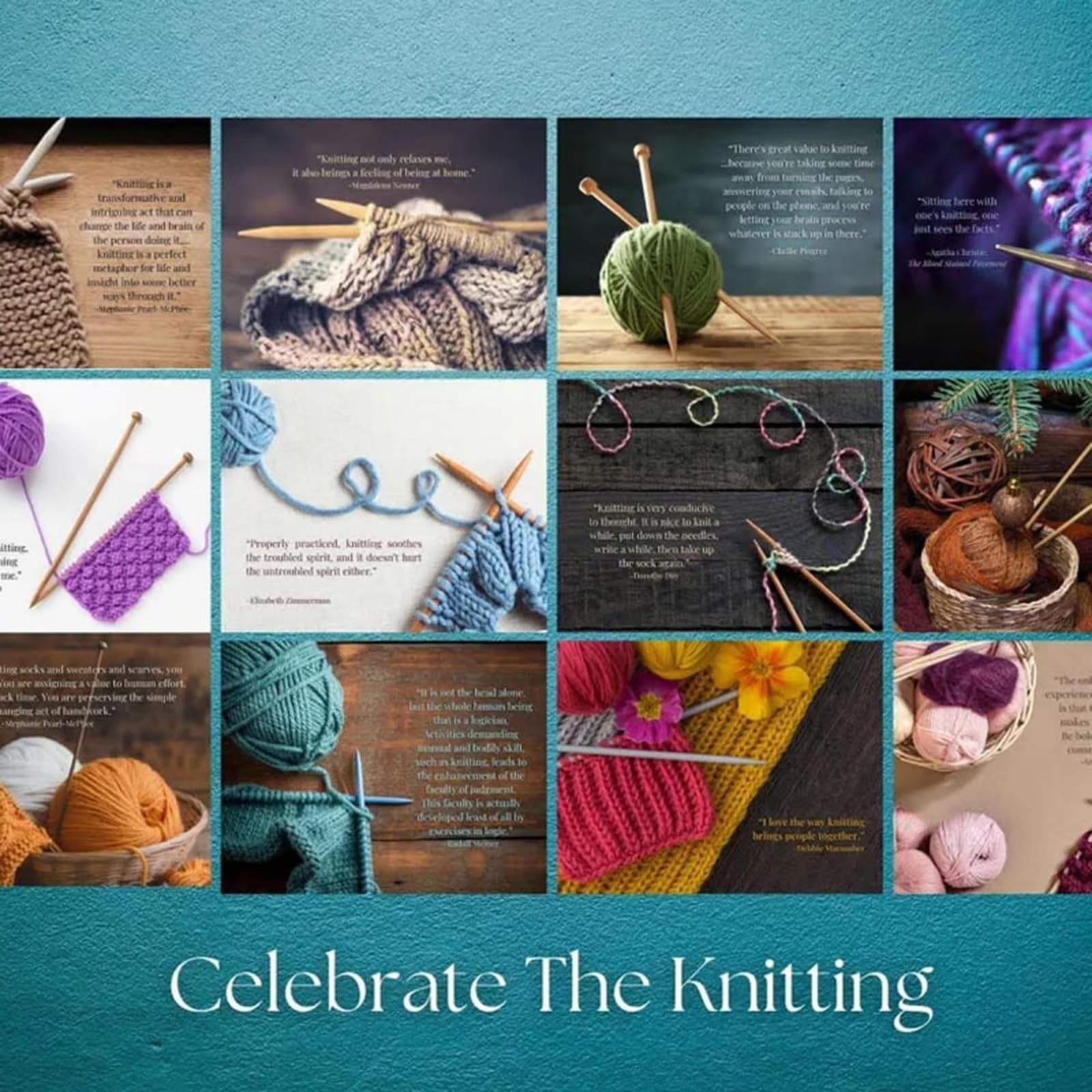 2025 Knitting Calendar - 12 Inspirational Knitting Images & Quotes, 8.5x11 Inch Yarn Monthly Hanging Planner for Craft Enthusiasts, Perfect Wall Decor for Home, Office or Knitting Studio | Creative Gift for Women Who Love Knitting