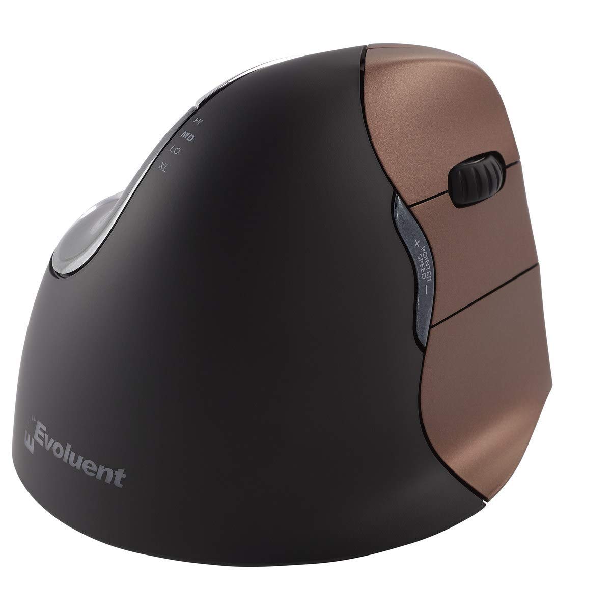 Evoluent VM4SW Wireless Vertical Ergonomic Mouse for Right Hand - Small Size, Comfortable & Pain-Free for Office Work, Gaming & Long Computer Use