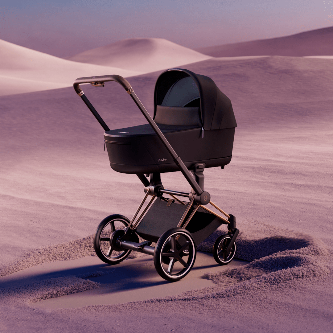 Cybex ePriam 2 Complete Stroller - Lightweight Chrome & Black Baby Stroller for Newborns to Toddlers | Perfect for City Walks, Shopping & Travel