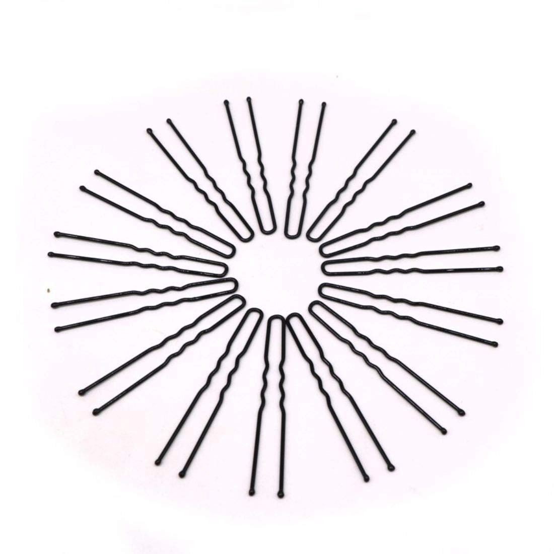 MANODHRUVA 100-Piece Black U-Shape Hair Pins for Women with Storage Box - Secure Hairstyles for Weddings, Work & Daily Use