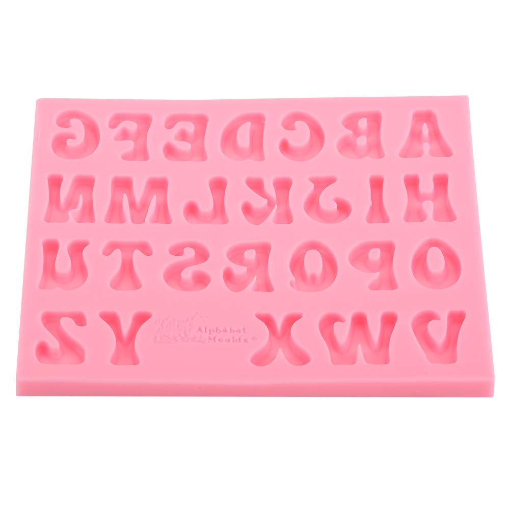 3D Alphabet Silicone Candy Molds for Baking Cake & Chocolate - 26 Letter Set - Perfect for Birthday Parties, Baby Showers & DIY Desserts