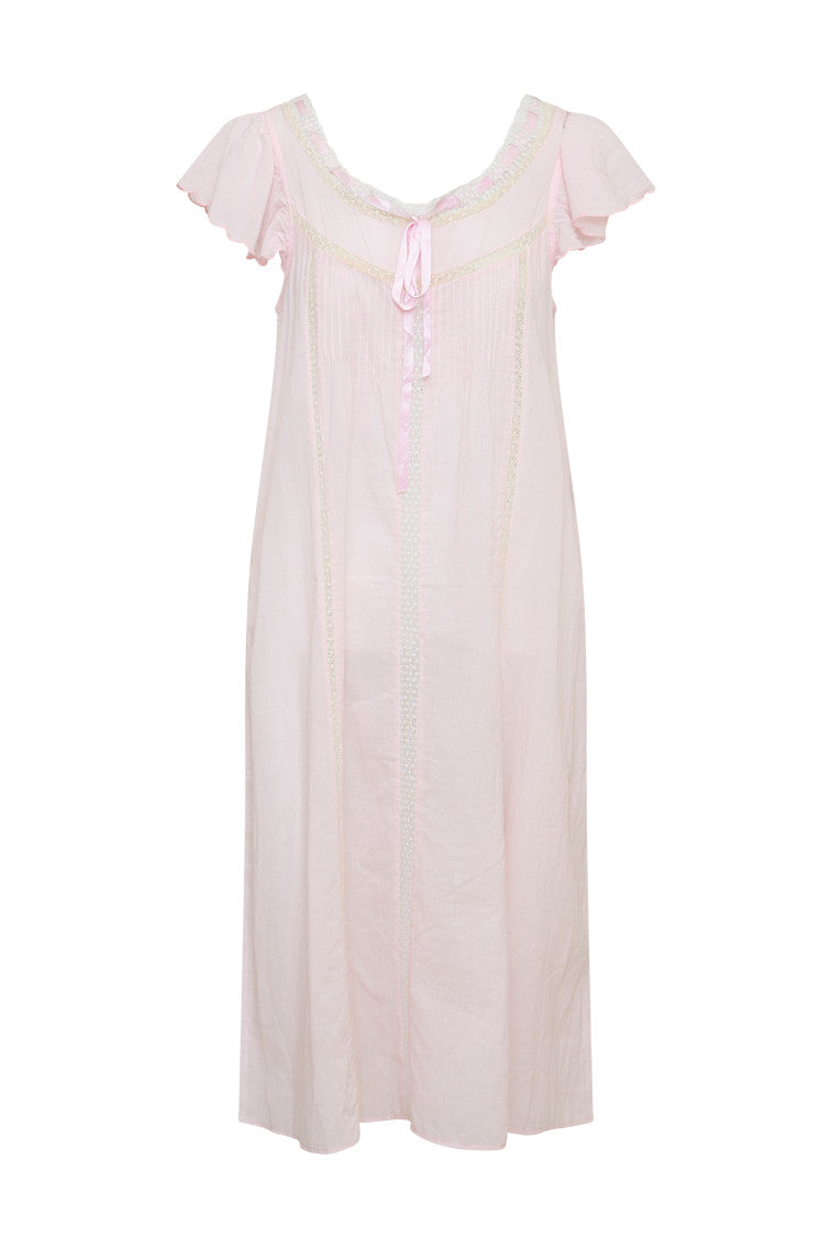 Victorian Cotton Nightgown for Women - Soft Long Sleeve Sleepwear - Elegant Lace Trim Nightgown - Perfect for Sleeping, Lounging & Bridal Shower Gifts