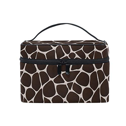 Black Leopard Marble Travel Cosmetic Bag - Portable Makeup Organizer for Women & Girls | Waterproof Toiletry Case for Vacation, Gym & Daily Use