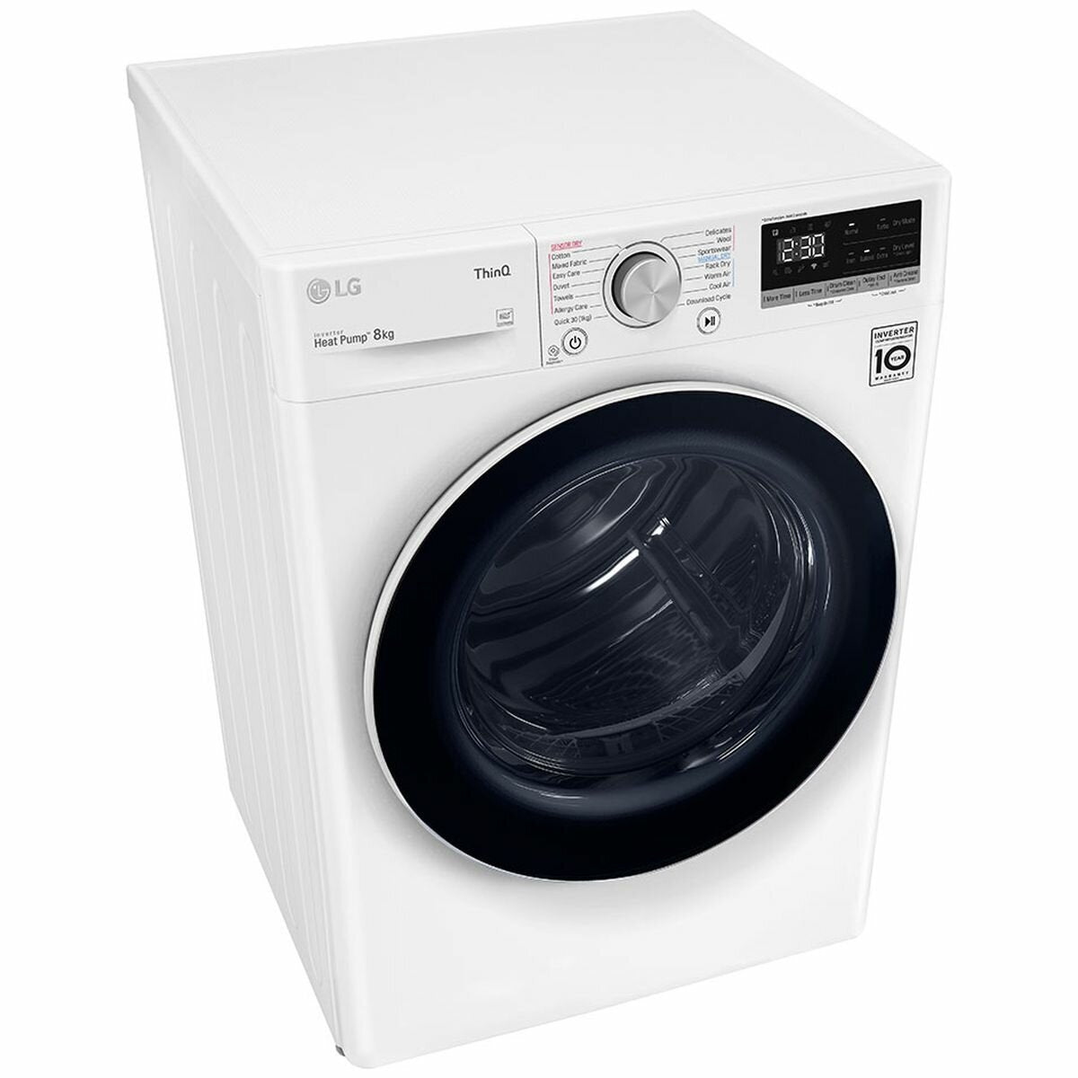 LG DVH5 08W 8kg Heat Pump Dryer with Inverter Control - Energy Efficient Laundry Solution for Homes & Apartments