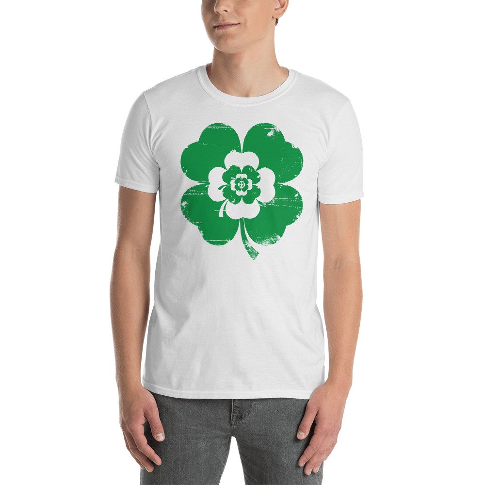 St. Patrick's Day Irish Rose Shamrock Unisex T-Shirt for Women, Men, Boys & Girls - Perfect for St. Paddy's Celebrations, Irish Festivals & Casual Wear