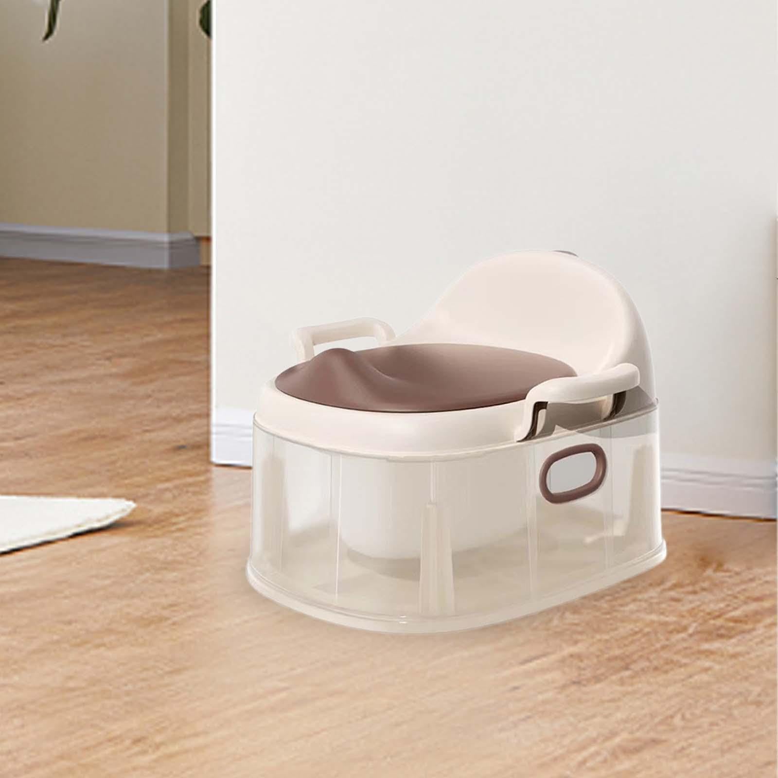 **Esquirla Kids Potty Chair - Non-Slip Toddler Training Toilet for Boys & Girls, Easy to Empty & Clean, Realistic Design, Brown - Perfect for Home, Travel & Daycare Potty Training**