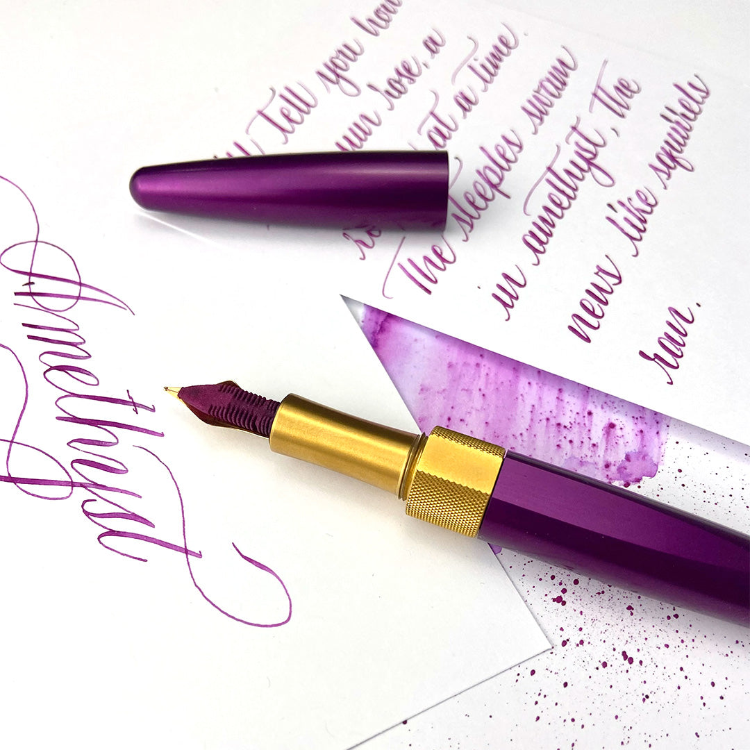 The Good Blue R615 Fountain Pen in Amethyst - Exclusive Cult Pens Edition | Premium Writing Instrument for Calligraphy, Journaling & Gift Giving