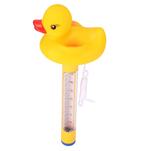 **Floating Pool Thermometer Duck - 0-50℃ Water Temperature Gauge with String - for Swimming Pools, Hot Tubs, Baths, Aquariums & Ponds - Perfect for Monitoring Water Safety & Comfort**