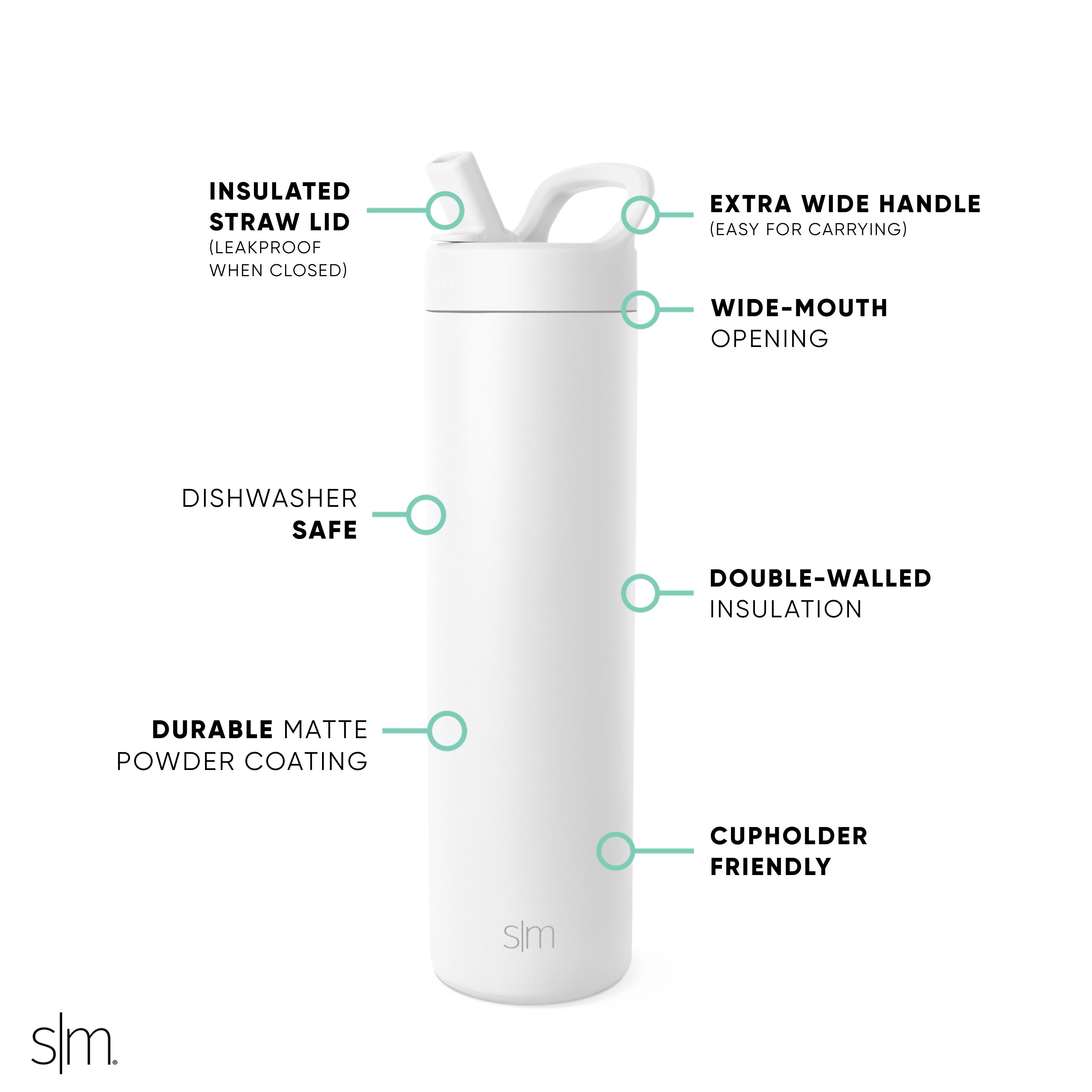 Stainless Steel Tumbler Cup with Manual Straw Lid - 20oz Insulated Travel Mug for Hot & Cold Drinks - Perfect for Office, Gym, and Outdoor Activities