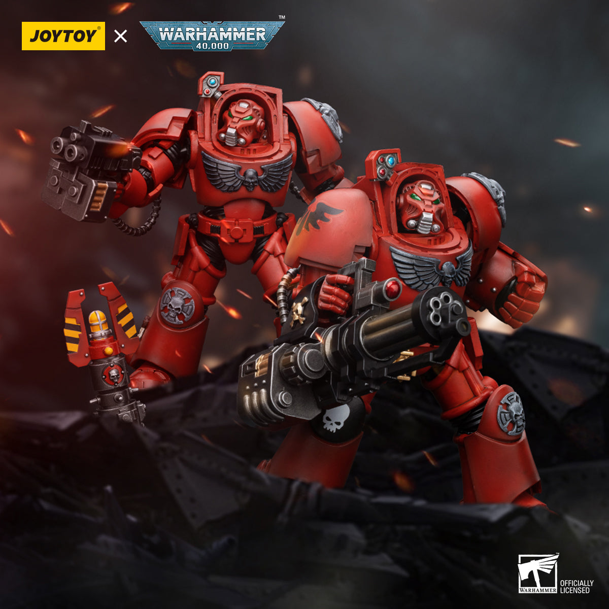 JOYTOY 1/18 Scale Warhammer 40K Blood Angels Terminator Squad Action Figure - Collectible Miniature Model for Tabletop Gaming & Display