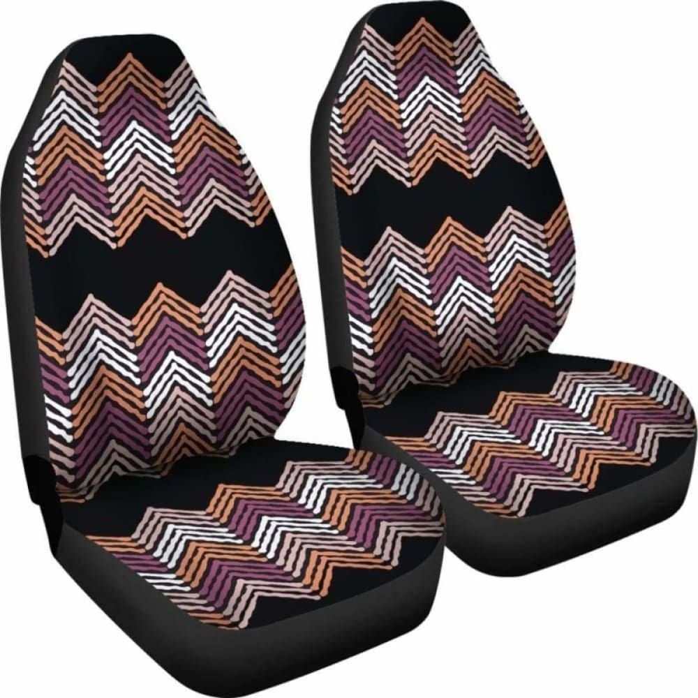 Stylish Ethnic Pattern Car Seat Covers - Black, Purple, Pink, Orange & White | Perfect for SUVs, Sedans & Trucks | Durable & Fashionable Interior Upgrade