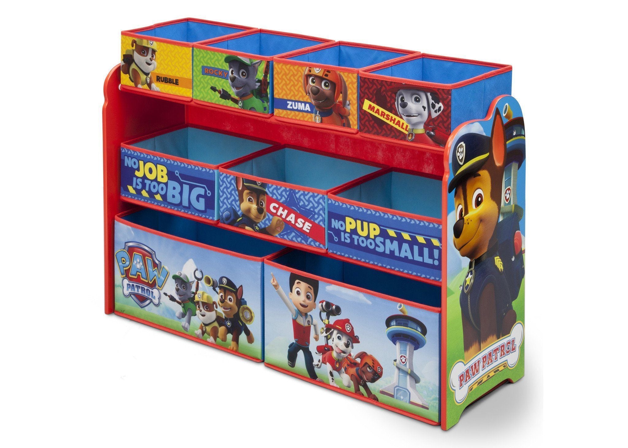 PAW Patrol Deluxe Multi-Bin Toy Organizer for Kids - 6 Storage Bins with Character Designs | Perfect for Bedroom, Playroom & Daycare Organization