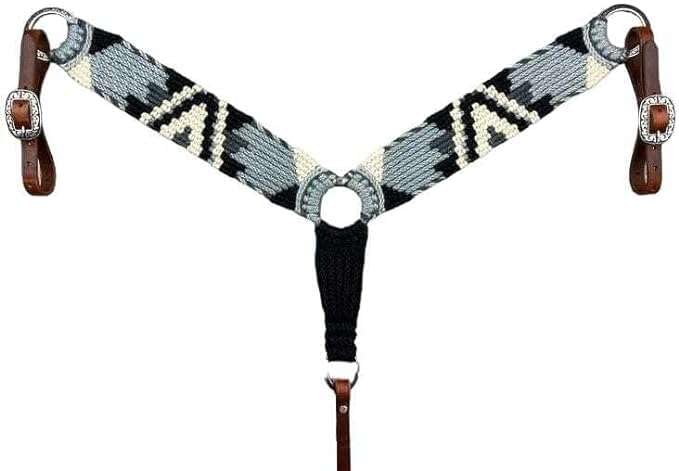 Custom Handmade Western Mohair Horse Breast Collar - Adjustable Equestrian Tack for Trail Riding & Shows - Durable Mohair Collar for Horses - Perfect Gift for Riders