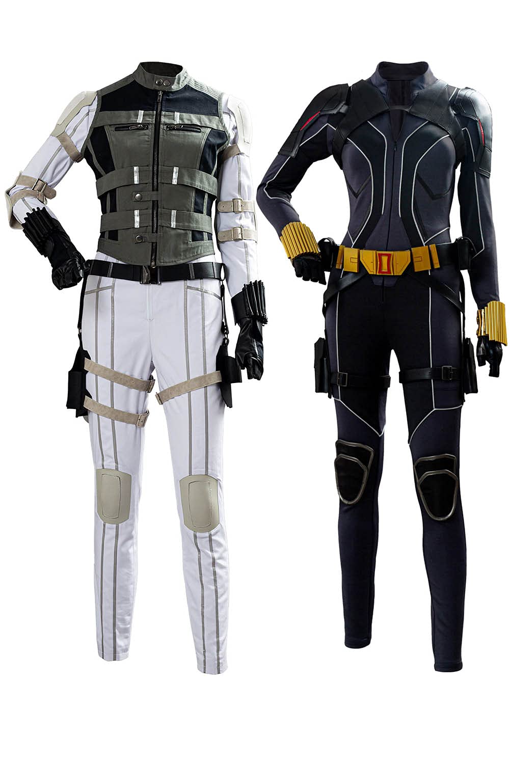 Verycos Women's Yelena Belova Black Widow Cosplay Costume Set - Vest, Uniform Suit, Gloves, Belt & Backpack - Perfect for Halloween, Comic Con & Marvel Themed Parties