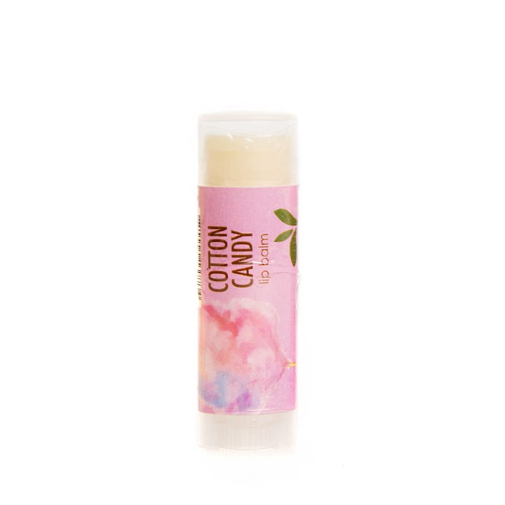 Organic Cotton Candy Lip Balm - 0.15oz Hydrating Moisturizer for Dry Lips | Sweet Flavor Lip Care for Women & Teens | Perfect for Winter, Makeup Prep & Daily Use