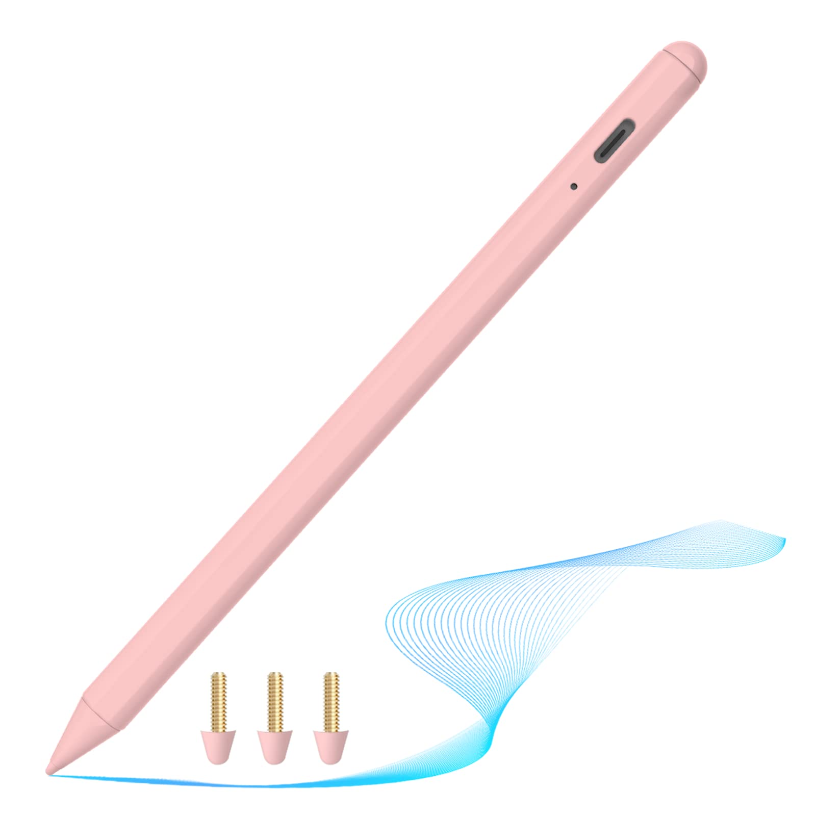 Premium Stylus Pen for Apple iPad - Active Pencil Compatible with iPad 10th/9th/8th/7th/6th Gen, iPad Air 5th/4th/3rd, iPad Mini 6th/5th Gen & iPad Pro 11/12.9 Inch (2018-2024 Models) with Palm Rejection - Perfect for Drawing, Note-Taking & Digital Art