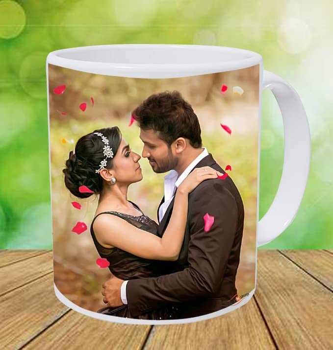 Personalized Photo Coffee Mug - Custom Printed White Ceramic Mug 325ml for Rakhi, Birthday, Anniversary, Valentine's Day & Bhai Dooj - Great Gift for Friends & Family - Perfect for Home, Office & Special Occasions