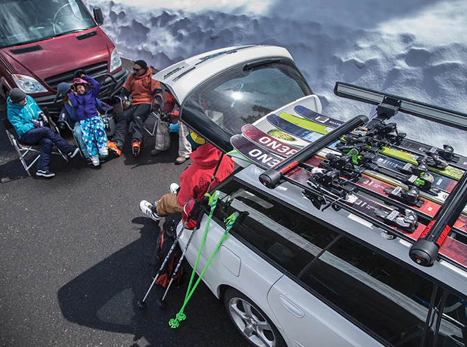 Yakima Fatcat Evo Ski Rack - Universal Roof Mount Snowboard & Ski Carrier for Cars, SUVs & Trucks - Perfect for Winter Sports & Mountain Adventures