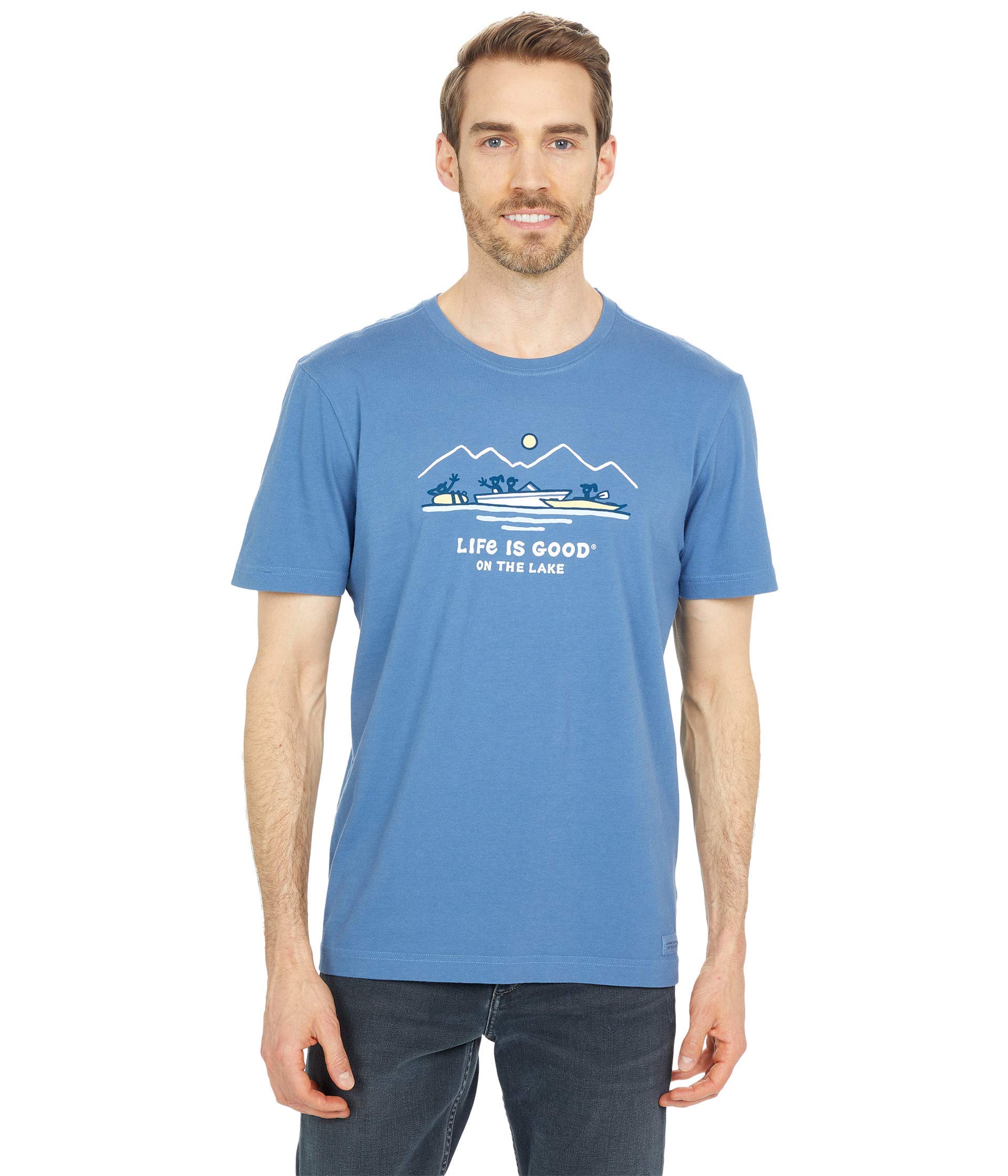Life is Good Boat Party Crusher Tee - Comfortable Graphic T-Shirt for Men & Women - Perfect for Summer Outings, Beach Trips, and Casual Wear