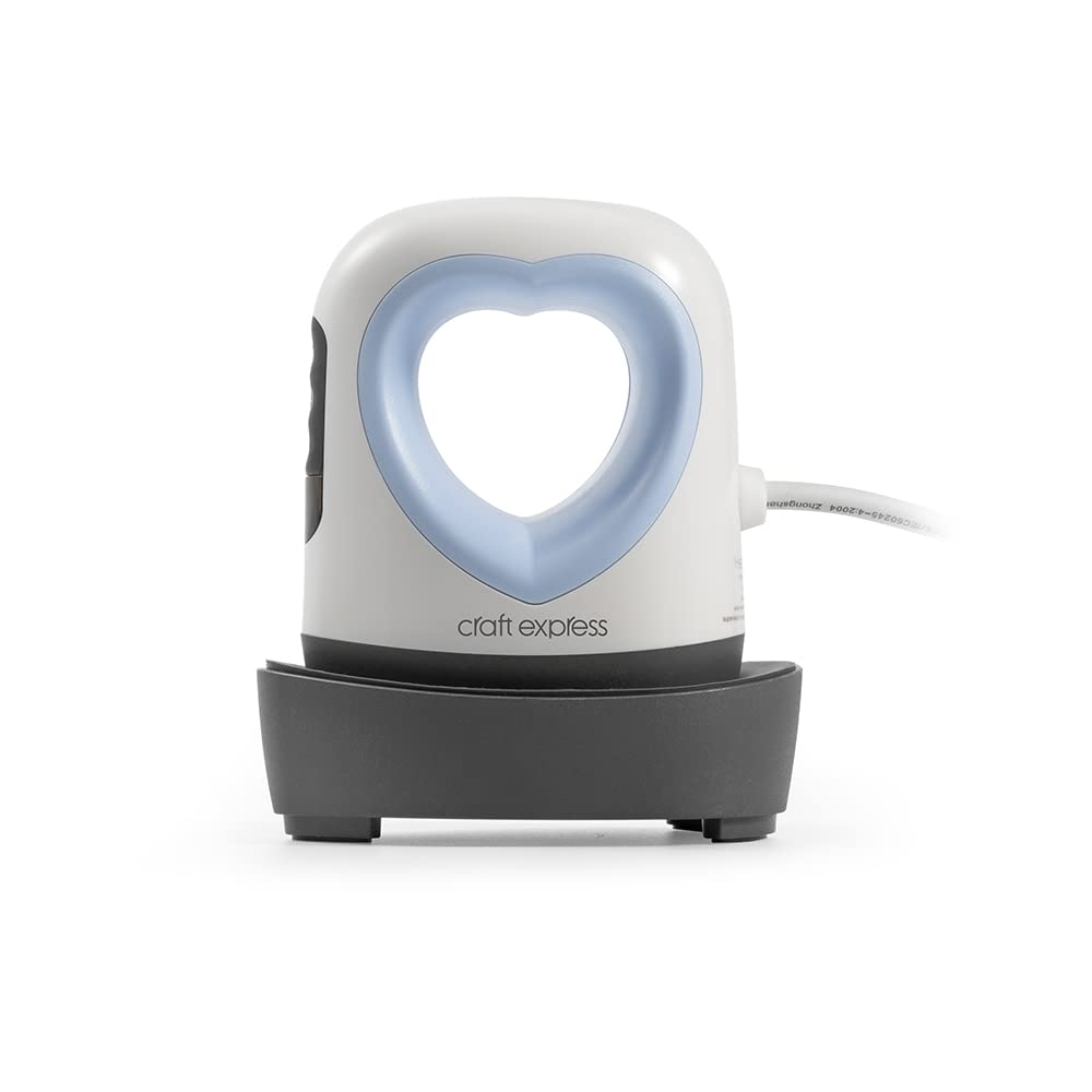 Craft Express Mini Heart Handheld Heat Press Machine for Sublimation & DIY Crafts - Portable Heat Transfer Tool for T-Shirts, Mugs, Tumblers & Personalized Gifts - Perfect for Home Crafting & Small Business Use