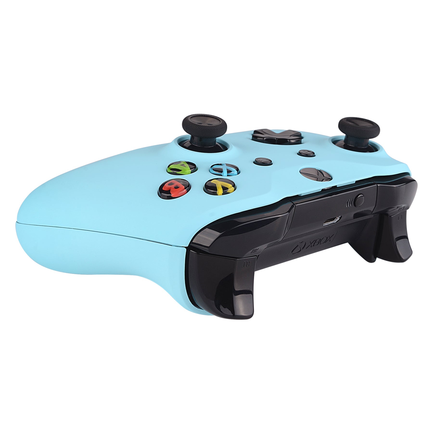 eXtremeRate Replacement Front Housing Shell with Side Rails Panel for Xbox One X & S Controller (Model 1708) - Heaven Blue | Custom Gaming Controller Shell for Enhanced Comfort & Style | Perfect for Xbox Gaming Enthusiasts & Modders
