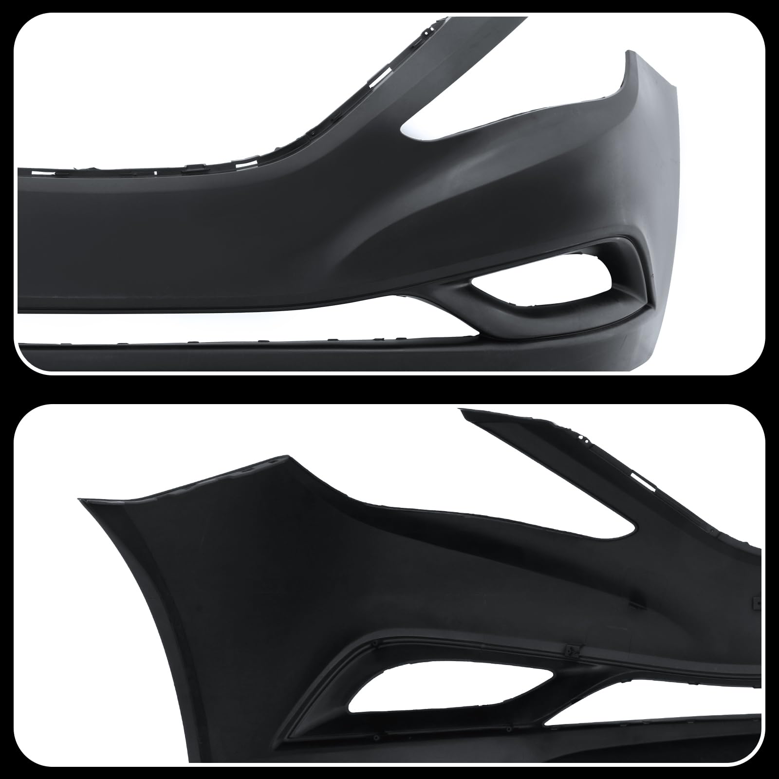 PENSUN Front Bumper Cover Replacement for 2011-2014 Hyundai Sonata - Black Plastic Bumper with Easy Installation - Perfect for Car Repair & Collision Damage Restoration