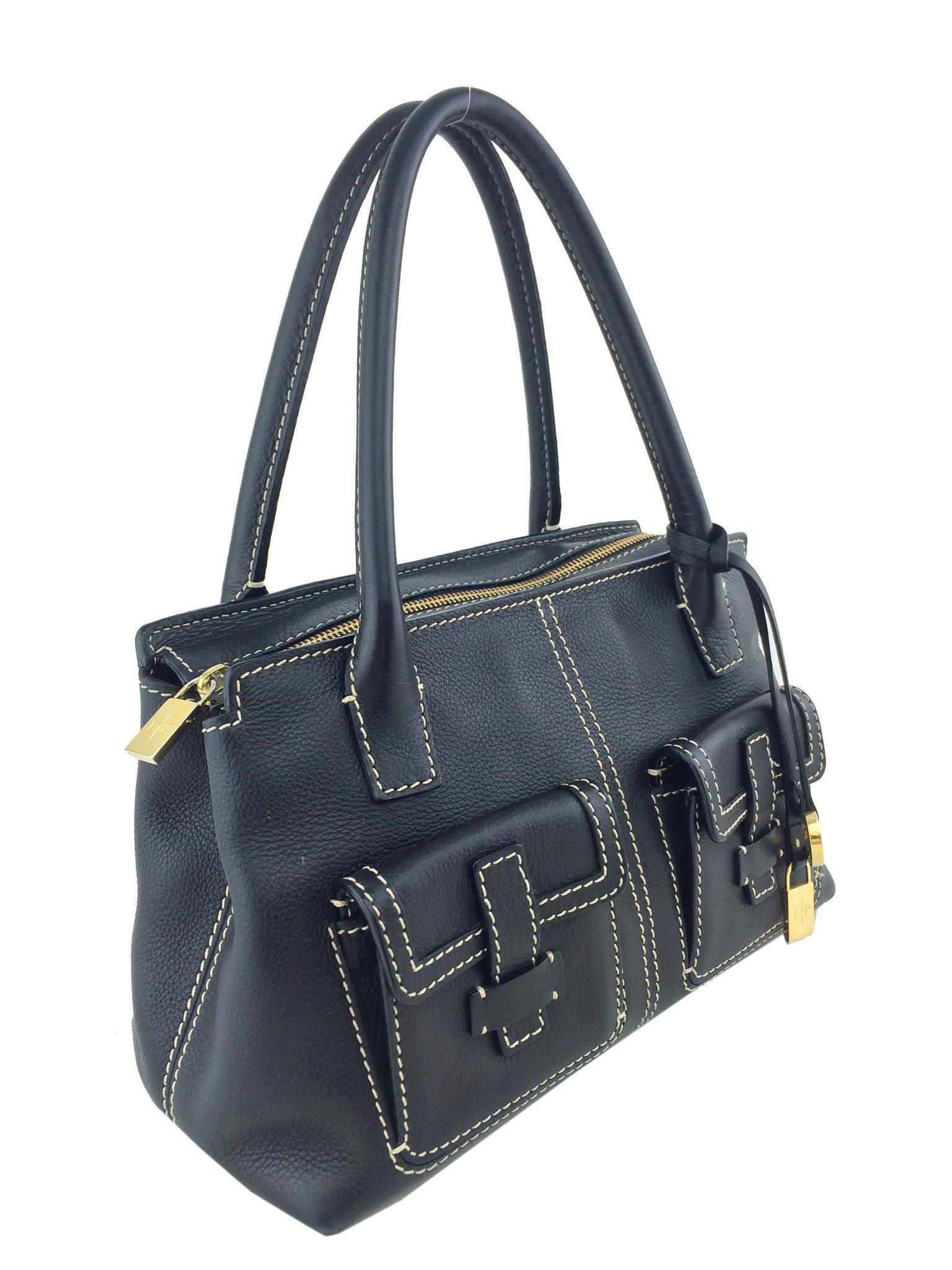 Loro Piana Odessa Genuine Leather Crossbody Bag with Front Pocket - Perfect for Work, Travel & Everyday Use