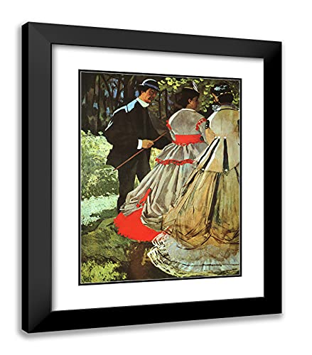 Black Modern Wood Frame with Double Matting