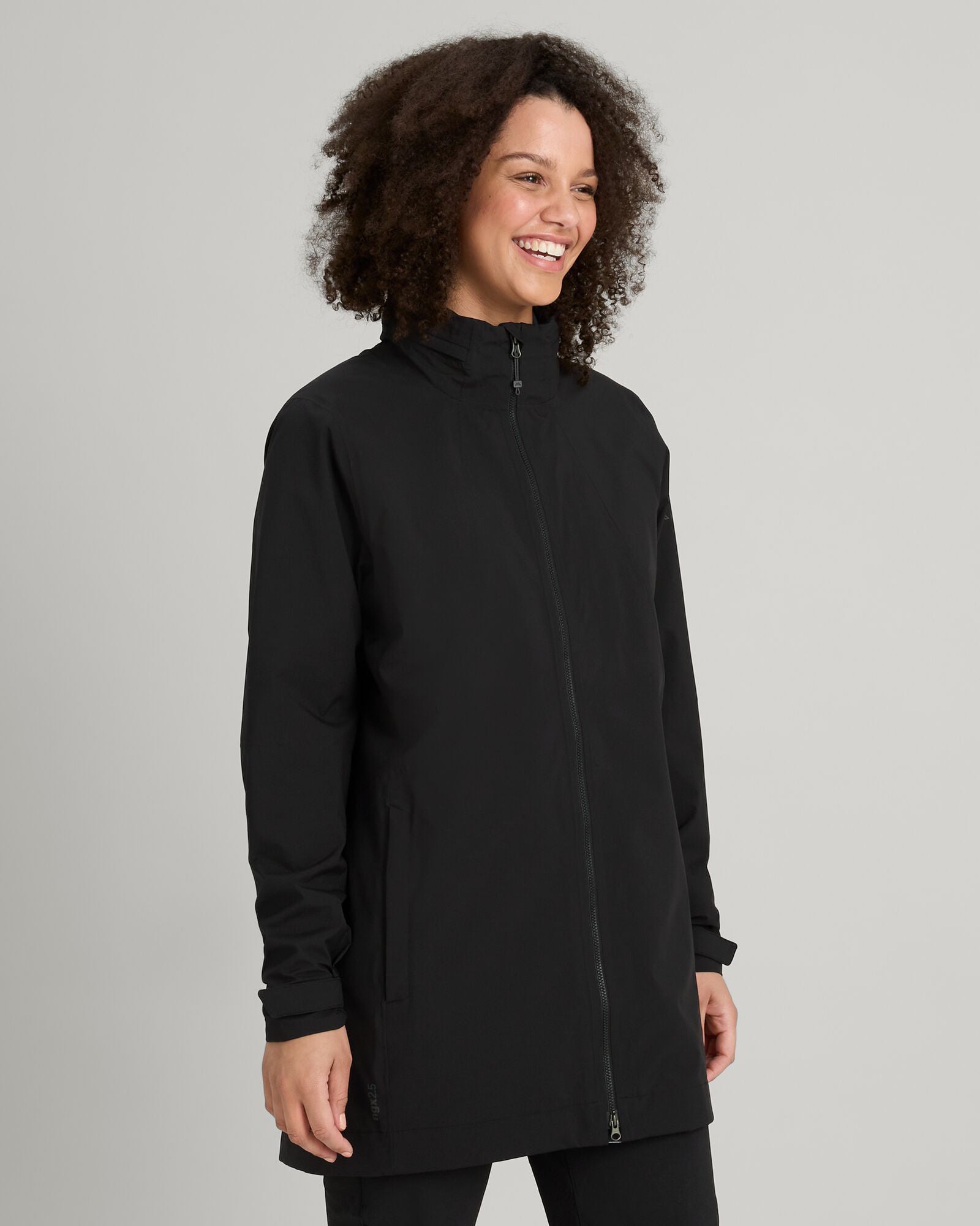 Women's Waterproof 2.5 Layer Rain Jacket - Trailhead Stretch Hiking Parka in Black Stingray for Outdoor Adventures & Rainy Day Protection