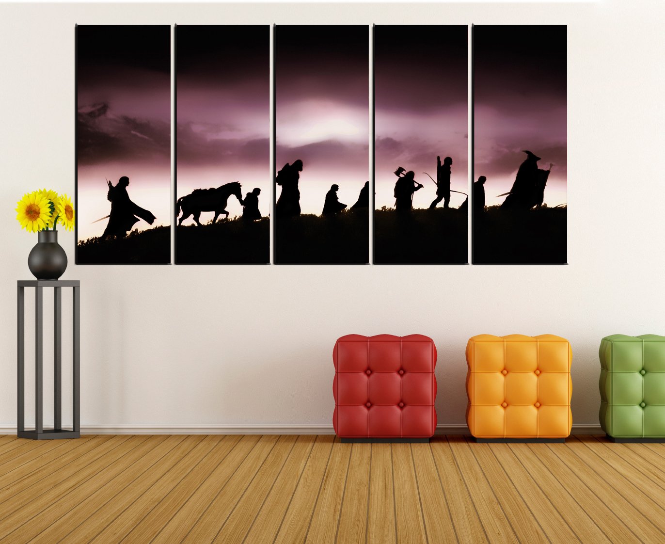 The Lord of The Rings Canvas Print - Large Framed Wall Art for Home & Office Decor - Perfect Gift for Fantasy Fans & Movie Lovers (1051) - Great for Living Rooms, Bedrooms & Game Rooms
