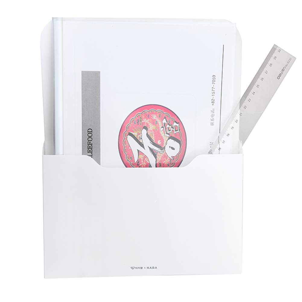 Magnetic File Holder - Office Desk Organizer for Notebooks, Planners, Letters & Mail - Portable Pocket Storage Solution for Home & Office (1 Pack) - Perfect for Workspace, Kitchen & Bulletin Board Organization