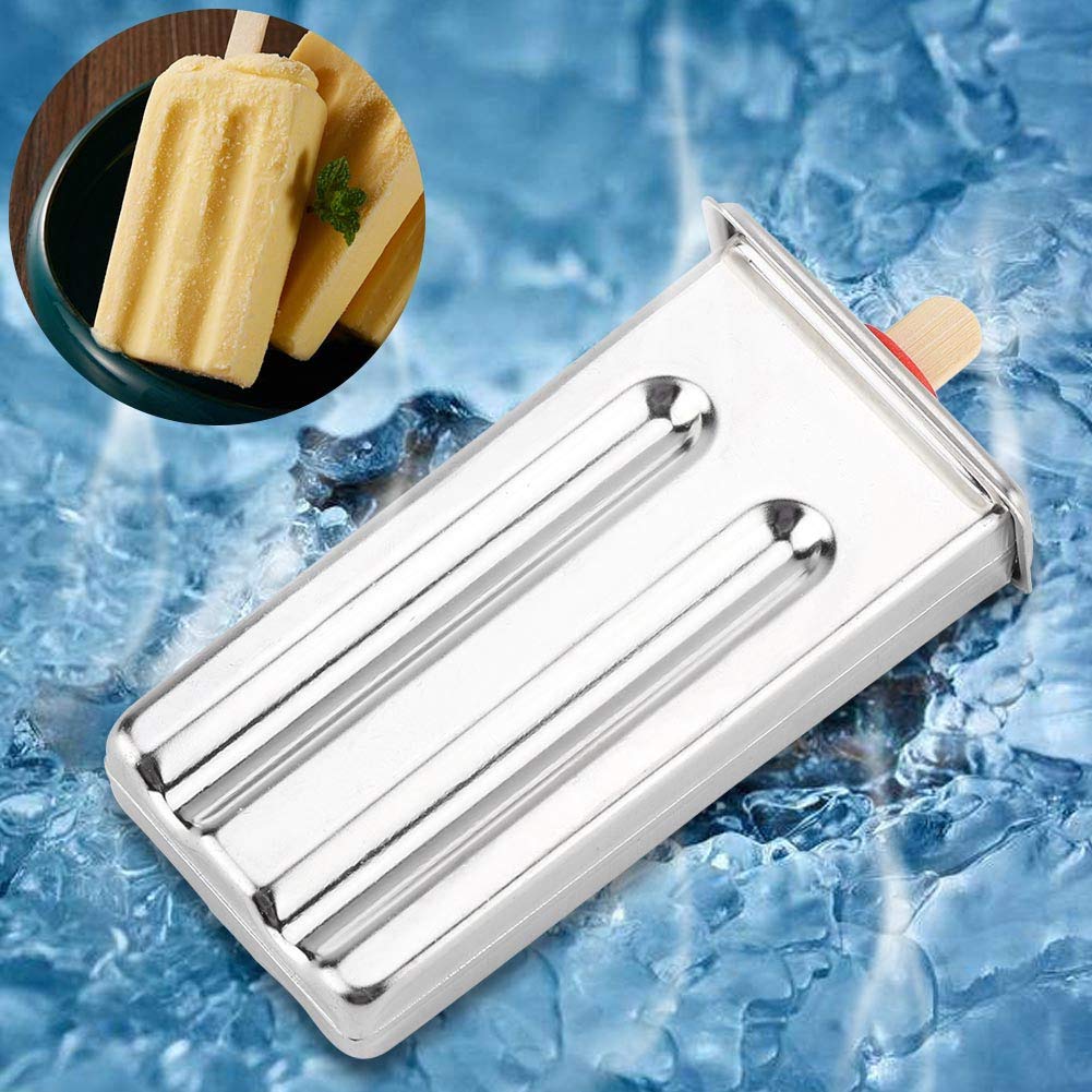 Fdit 2 Pack Stainless Steel Popsicle Molds - DIY Ice Cream & Ice Pop Maker for Homemade Treats - Perfect for Summer Snacks, Kids Parties & Healthy Desserts