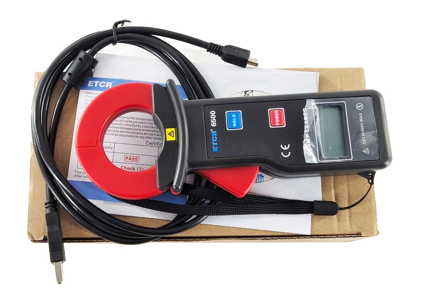 Digital Clamp Meter Leakage Current Tester - AC Clamp Ammeter with Data Storage (99 Groups), 0.000mA-300.00A Range - Perfect for Electrical Maintenance, HVAC Repair & Industrial Safety Testing