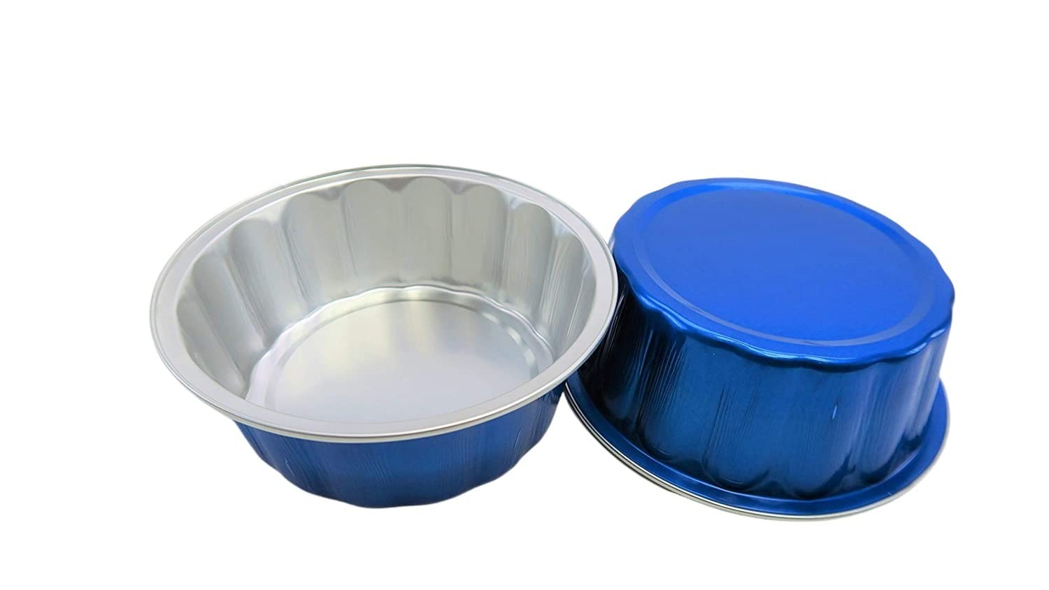 KitchenDance 8 oz Disposable Aluminum Cake Cups - 1000 Pack Blue Tart Pans for Baking, Desserts & Party Treats | No Lids Included | Perfect for Cupcakes, Muffins & Mini Pies