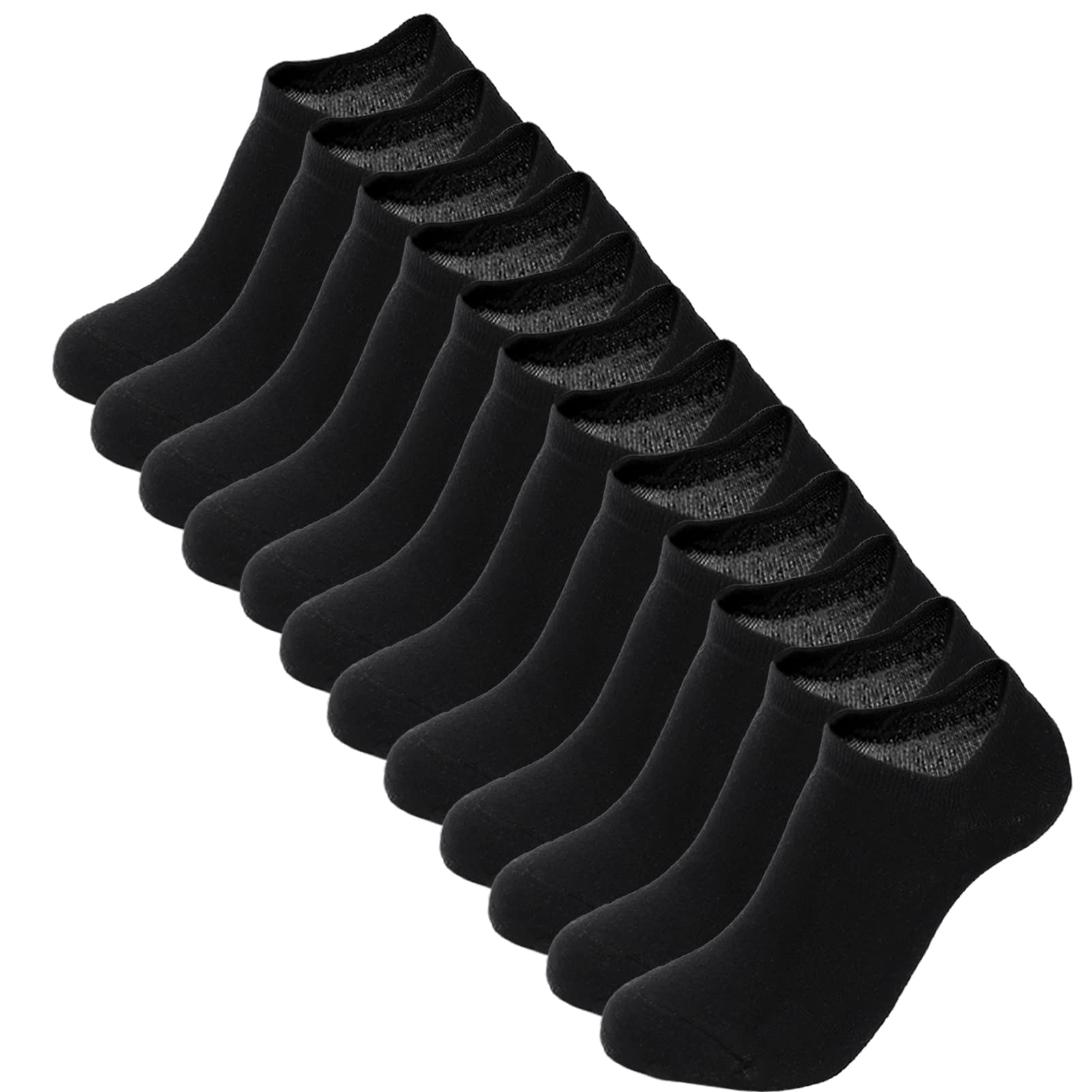 Women's No Show Socks 6 Pairs - Low Cut Anti-Slip Invisible Socks for Women - Breathable Cotton Casual Socks for Sneakers, Flats & Loafers - Perfect for Workout, Running & Daily Wear