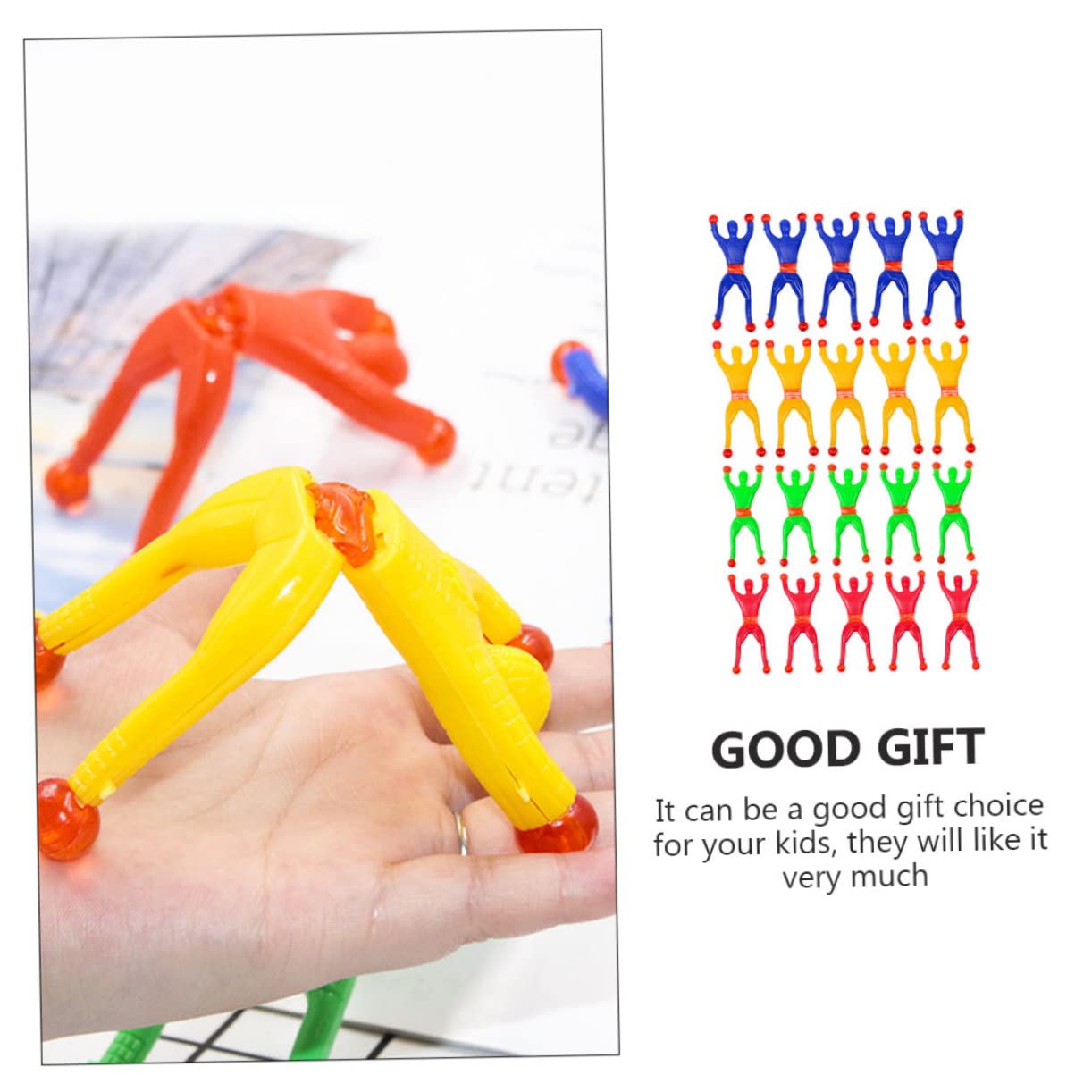 100 Pcs Educational Sticky PVC Toys for Kids - Safe, Interactive Learning & Sensory Play - Perfect for Classroom, Party Favors & Stress Relief