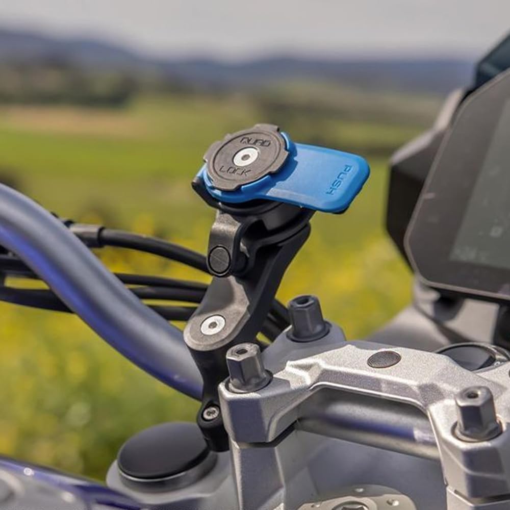 Quad Lock Motorcycle Handlebar Mount Kit with Vibration Dampener - Compatible with iPhone 15 Pro/Max/Plus & MAG Phone Case | Secure Phone Holder for Adventure Riding, Commuting & Off-Road Motorcycles