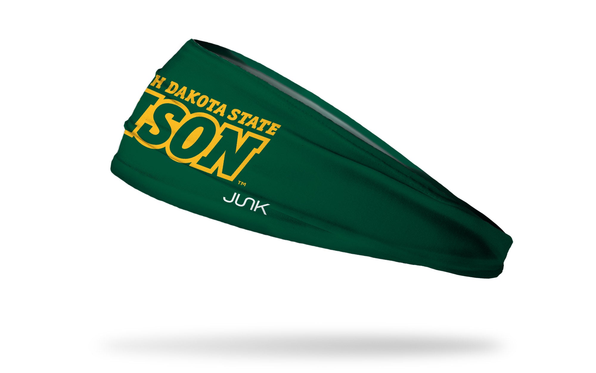 North Dakota State University Wordmark Green Big Bang Lite Headband - Comfortable Adjustable Sports Headband for Running, Yoga, and Workouts