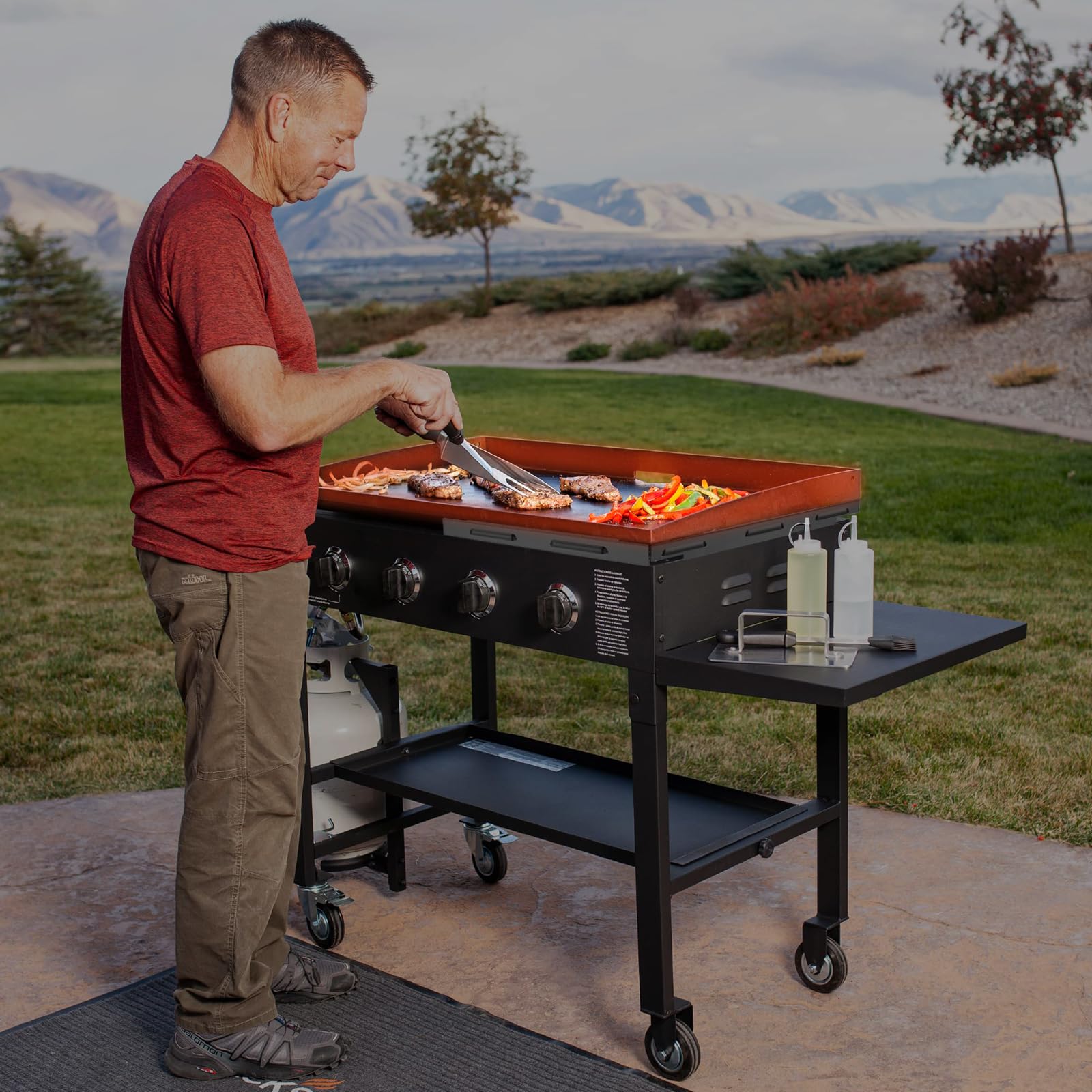 Blackstone 28 Inch Griddle Wind Guards - Magnetic Stainless Steel Wind Screen Protects Flames | Compatible with Side Shelf, Rear Grease Cup & Hood | Essential Grill Accessories for Outdoor Cooking & Camping