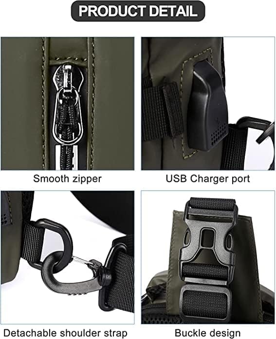 Shrux Waterproof Sling Backpack - USB Charging for Travel & Gym