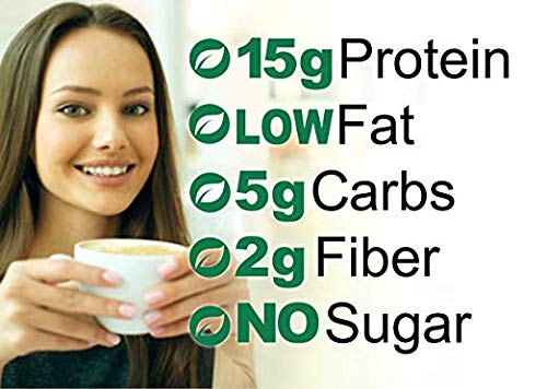 High Protein Drink Mix - Low Carb Hot Cappuccino Protein Powder (15g Protein, 7 Servings) for Weight Loss & Muscle Recovery - Perfect Post-Workout or Breakfast Boost