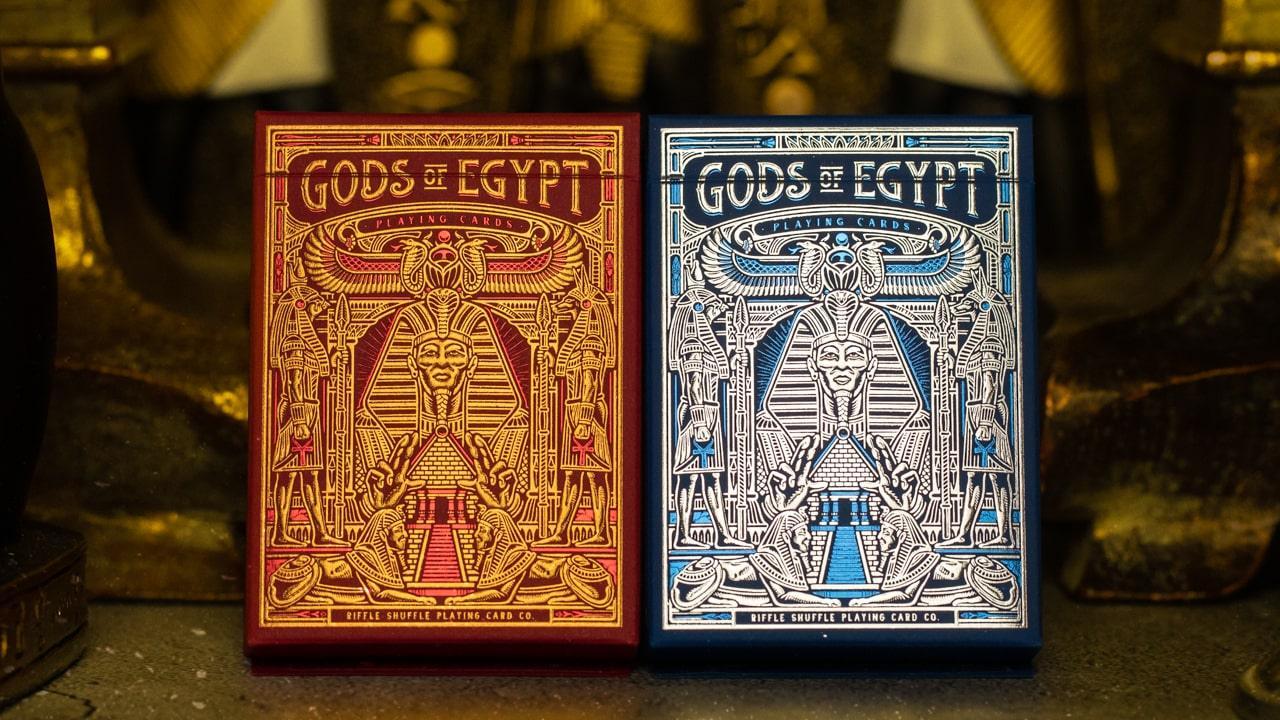 Gods of Egypt Playing Cards - Blue Nile Edition | Premium Collectible Deck for Card Games, Magic Tricks & Gifts
