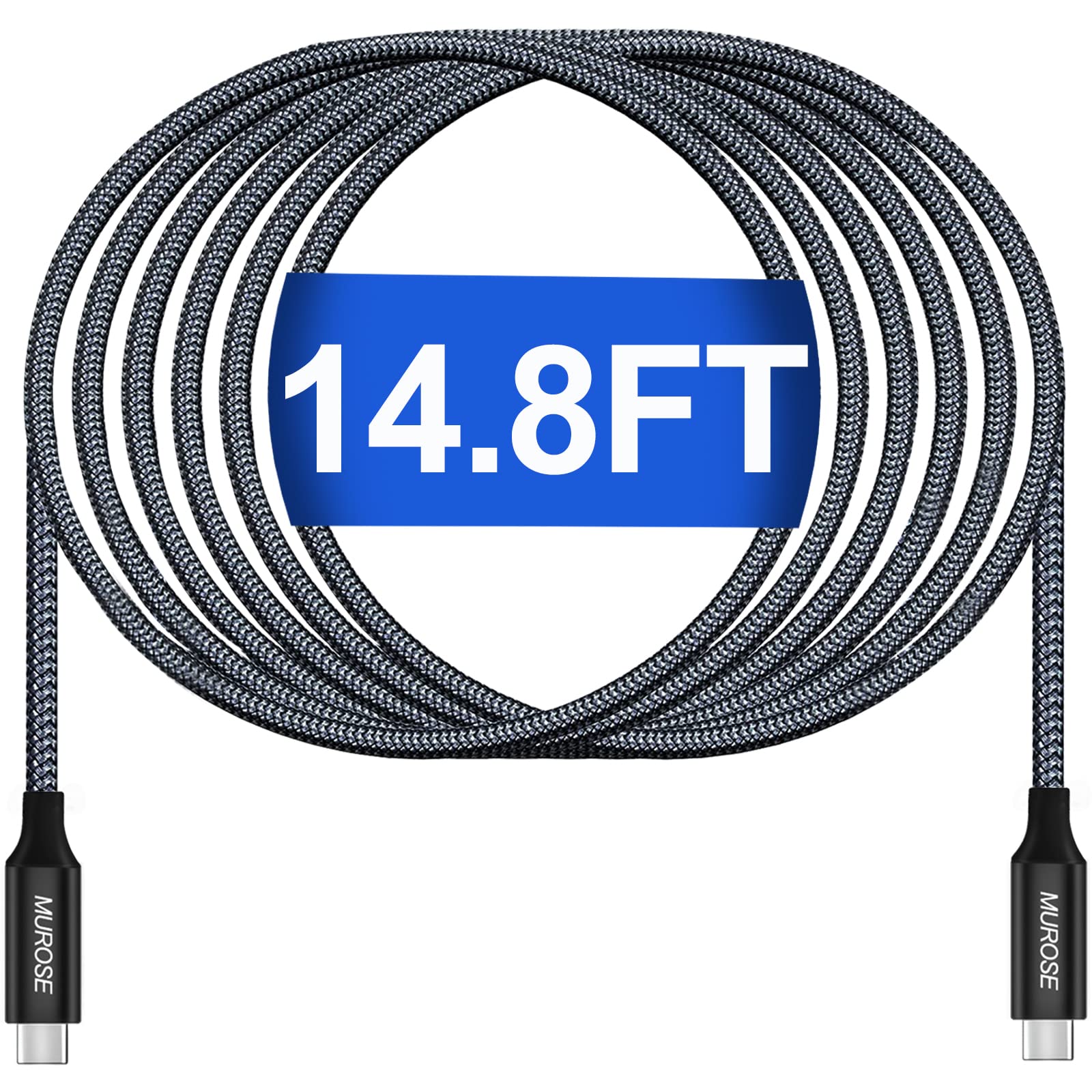 MUROSE 100W USB C Cable 14.8FT Fast Charging & Data Transfer for MacBook/Samsung
