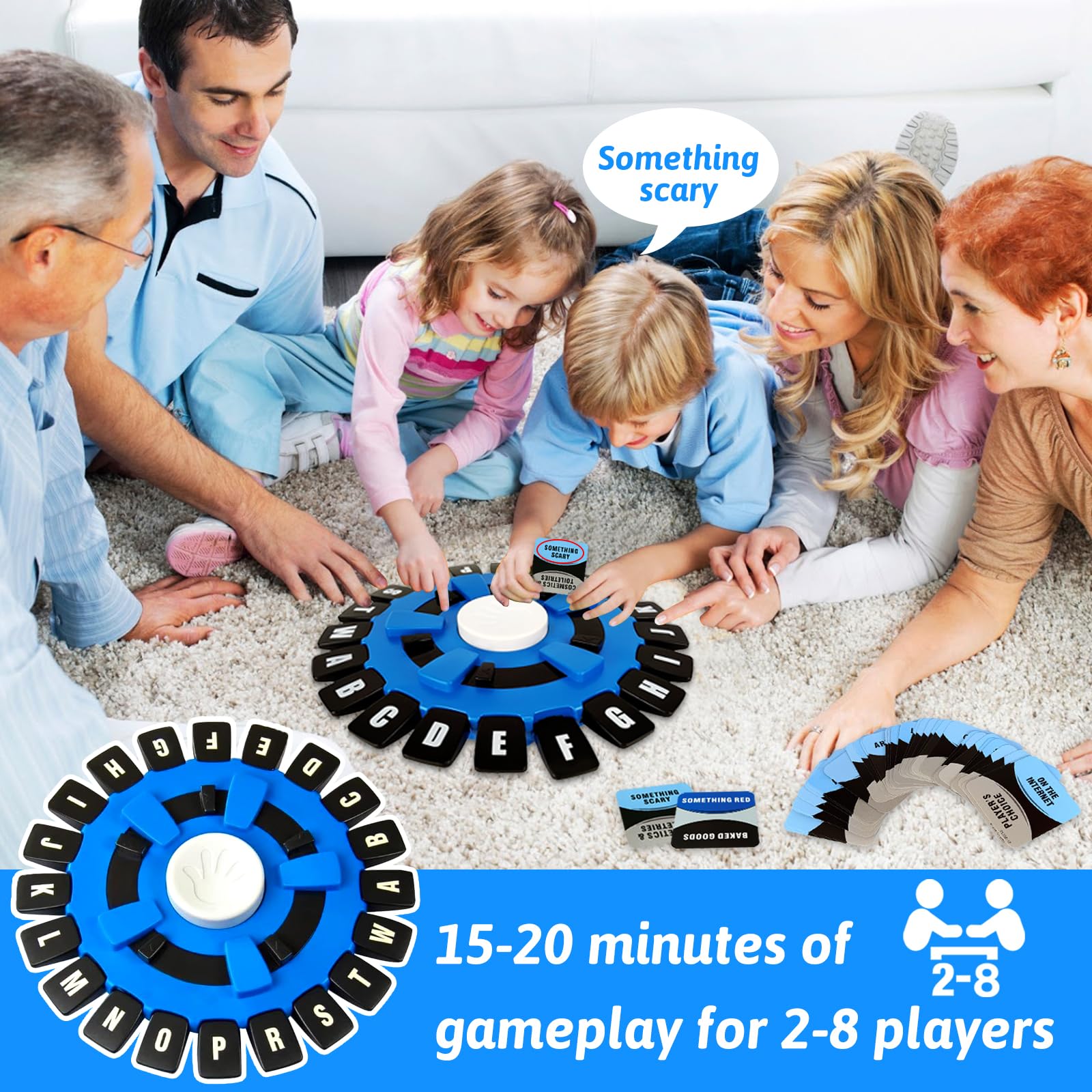 Audasi Word Game - Fast Thinking Family Board Game for Kids & Adults - Perfect for Parties & Learning