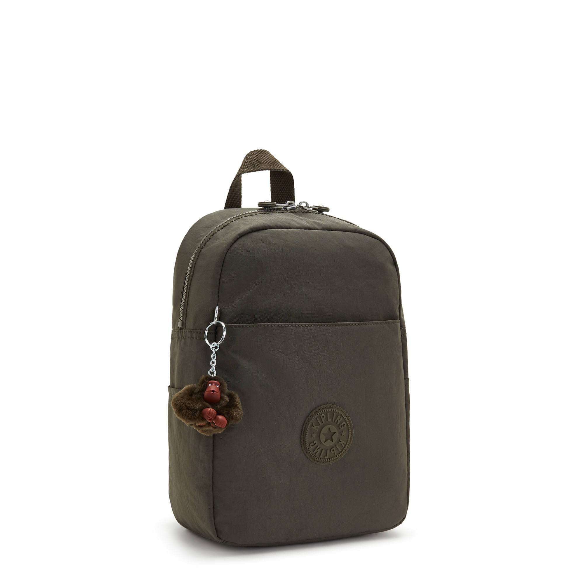 Kipling Ferris Backpack - Lightweight Travel Backpack for Women & Men, Durable Field Green 360° Spinner Luggage Companion, Perfect for School, Work, Gym & Airplane Carry-On