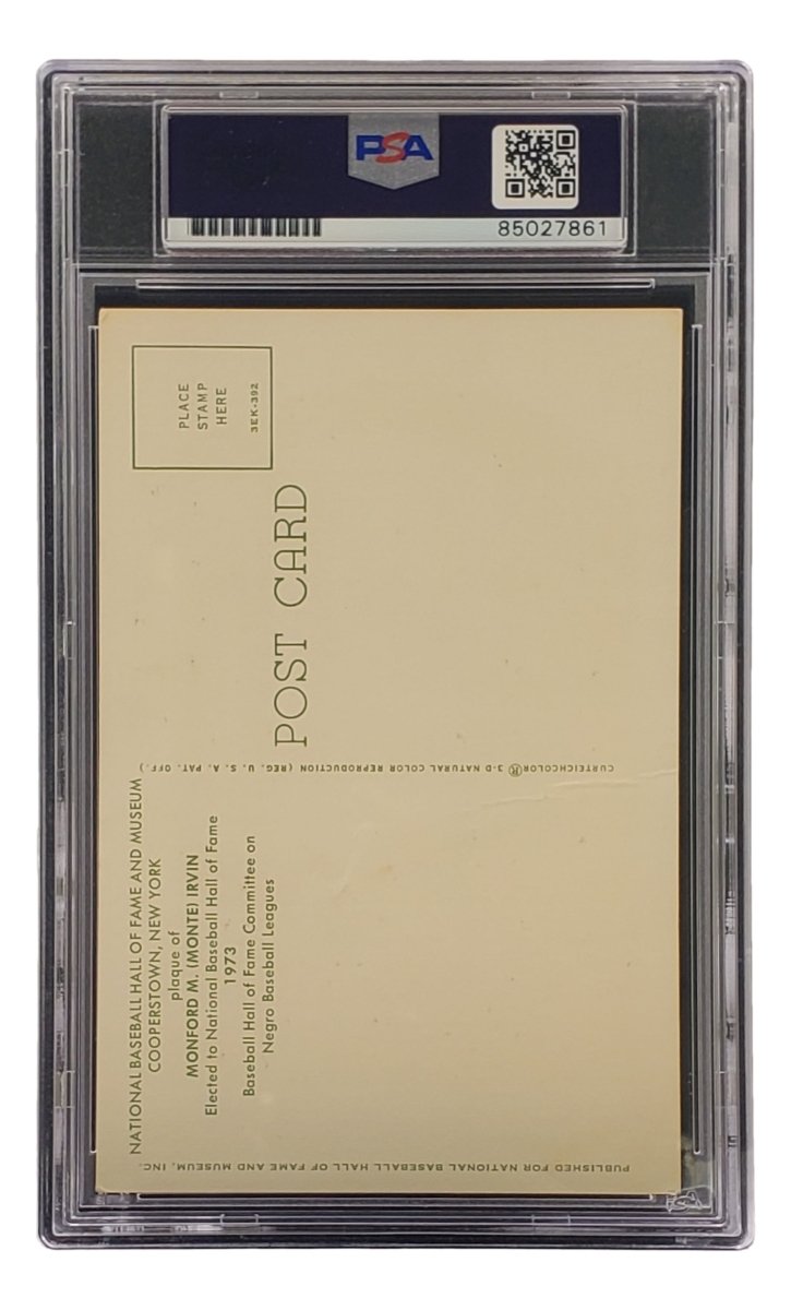 Authentic Monte Irvin Signed 4x6 New York Giants HOF Plaque Card with PSA/DNA Certification 85027861 - Perfect for Baseball Memorabilia Collections & Sports Fan Gifts
