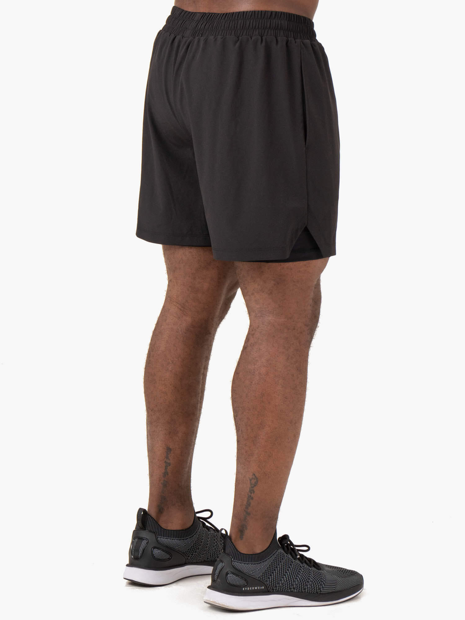 Pursuit 2-in-1 Training Shorts for Men - Breathable Quick-Dry Workout Shorts with Built-in Liner - Perfect for Running, Gym & Outdoor Sports (Black)